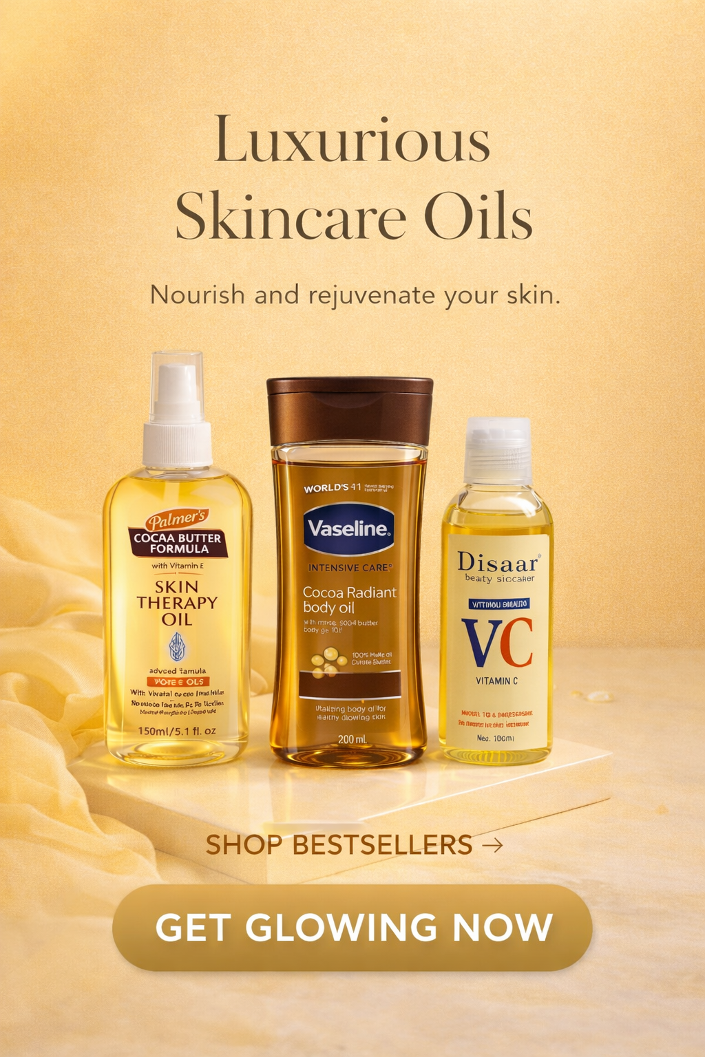 Skincare oils for nourishment and rejuvenation