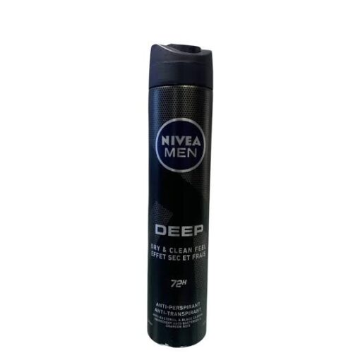 Best Skincare & Beauty Store in Nigeria | Allure Beauty 62 Nivea Men Deep Dry & Clean Feel Deodorant Spray 200ml