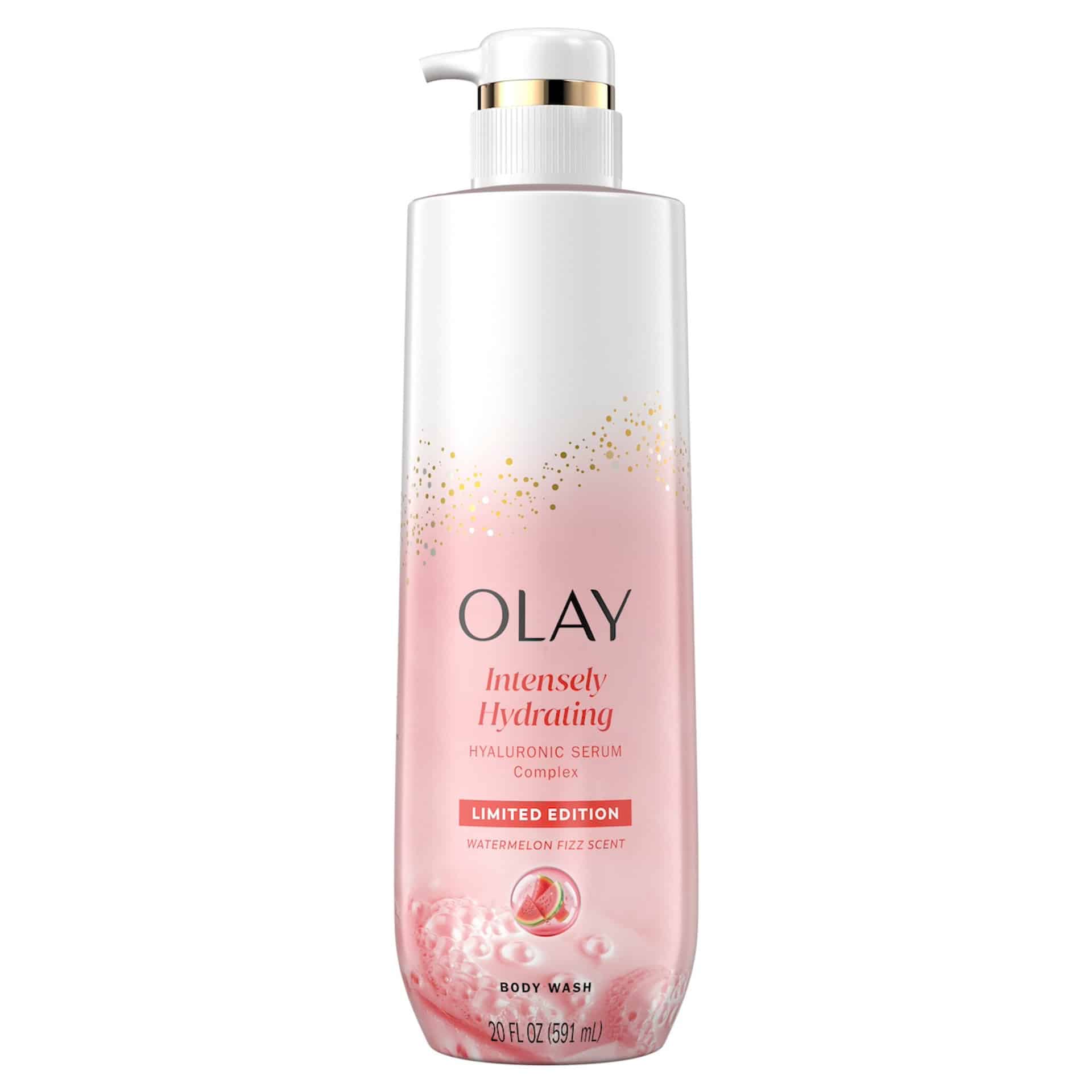 Olay Intensely Hydrating Hyaluronic Serum Complex(Watermelon Fizz Scent) Body Wash 591ml 1 Olay Intensely Hydrating Hyaluronic Serum Complex(Watermelon Fizz Scent) Body Wash 591ml